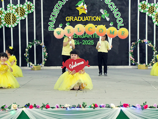 School auditorium hosting events at PES Kuwait