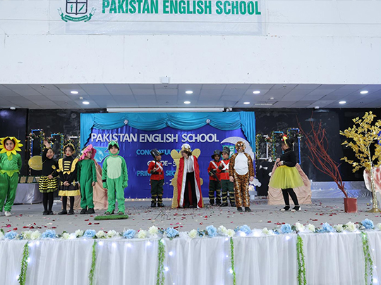 Student performances at Kuwait school auditorium