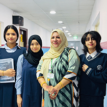 Middle school students at Pakistan English School Kuwait