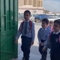 PES Kuwait Kindergarten Safety Gate Separate safety gate for Kindergarten students at Pakistan English School Kuwait